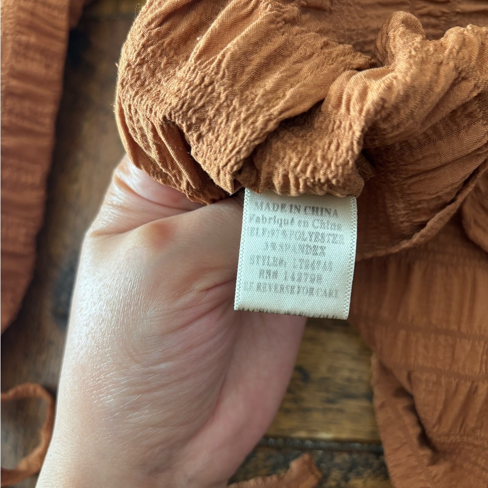 Love Riche Rust Textured Blouse - Picture 5 of 5